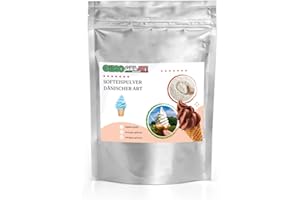 Gino Gelati Dänisches Softeis Pulver, verschiedene Sorten in verschiedenen Größen verfügbar, einfache und schnelle Zubereitung, Made in Germany, Vegan (333 g, Schlumpfeis Tutti Frutti Blaues)