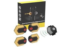 NITEBEAM CarryBright CBX4 - Indicatore di direzione anteriore e posteriore per bicicletta, con telecomando wireless intelligente, indicatore di direzione della bici con clacson