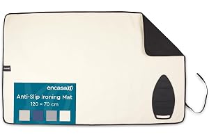 Encasa XO strykmatta för bordsskiva, halkfri, värmebeständig, stor | 122 cm x 71 cm