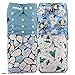 LittleBloom, Reusable Pocket Cloth Nappy, Fastener: Popper, Set of 4