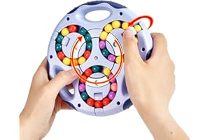 KAMINRUN Magic Bean Cube, Rotating Cube, Sensory Toy, Stress Relief Toy, Creative Educational Toy for Children, Adults (Blue)