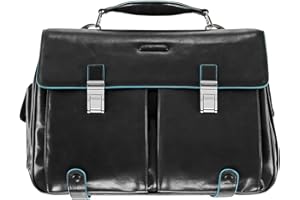 Piquadro CA1068B2 Cartella, Collezione Blu Square, Nero