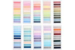 DODUOS 2000 Pz Segnapagina Adesivi, 10 Stili Segnapagina Adesivi Trasparenti per Libri, Segna Pagina Adesivi Colorati Segnapagina Pastello per la scuola, l'ufficio, la Casa, l'Agenda, Scuola