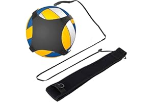 WCHIUOE PINCOU Fußball/Volleyball-Trainingsgeräte Ball Rebounder Aids mit verstellbaren Kordeln und Bund zum Servieren, Spiken, Einstellen, Schlagen und Solo-Üben von Armschwenk-Rotationen, für Kinder