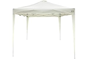 AKTIVE 61055 - Carpa Plegable 3x3 m, Cenador para jardín, 300 240 cm, Color Beige, 150 Gramos, Techo de ventilación, Montaje Minutos, Garden