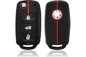 Kesiku Vw Schlüsselhülle für Polo Bora Beetle Golf 4 5 6 T5 Jetta Caddy Skoda Touran Passat Seat Leon Ibiza Scirocco Superb Octavia Yeti Schlüssel, Golf Schutzhülle, Autoschlüssel Hülle Skoda Silikon