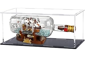 ICUANUTY Teca per Lego 92177 Ideas Nave in Bottiglia, Vetrina in Acrilico per Modellismo Collezionismo (Solo Vetrina) (2mm)