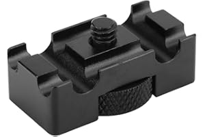 ASHATA Zacisk kabla aparatu, aluminiowy tether Richer-R DSLR Cyfrowy kabel USB Zabezpieczenie zacisku zaciskowego z gwintem 1/4 cala, odpowiedni do aparatów DSLR Kabel czarny