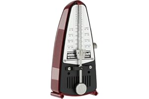 Wittner Metrónomo Taktell Piccolo Serie 830 - Carcasa de plástico - Sin campana - Rojo rubí - Mecánico con cuerda - No se requieren baterías