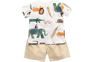 Sanlutoz Coton Bébé Garçon Ensembles de vêtements Été Dessin animé Nouveau née T-shirt + Short