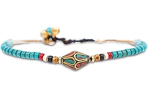 Łańcuszek na stopę damski – Made by Nami Handmade Boho Ethno – orientalny z dzwoneczkiem