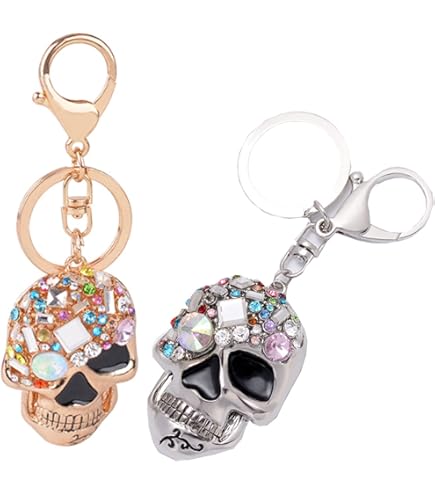 Oxtxuzdm Porte-clés Punk Mignon Avec Nœud En Forme De Tête De