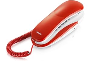 Brondi Kenoby Telefono Fisso, Rosso/Bianco