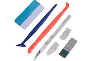 Winjun Auto Vinyl Wrap Set mit Filzrakel Micro Magnet Rakel Folienschneider mit Ersatzklingen für Car Wrapping Folierungs Werkzeug