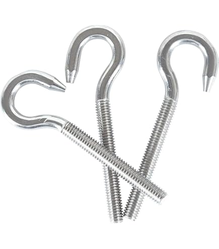 EMagTech M6 Schraubhaken 10 Stück - Ösenhaken Mit Federschnalle Für Aufhängen & Befestigen