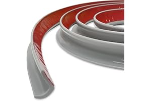 FONWUJIOT J Shape RV Regenrinne, Selbstklebende Rückseite, Regenrinnen Geeignet für alle Arten von Autos, LKWs, Wohnmobilen und Yachten (grau, 10M)