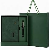 BueDeHai - Leather Notepad (A5 Vintage with Pen Gift Box Purse Personalized Notebook Classic Business Diary Notebooks Women M