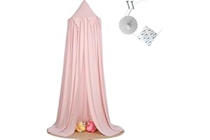 MRWiZMS Dosel Cama Niña | Regalo para Cumple de Bebé y Peques Aventureros | Decoración para Habitación Infantil de Princesa, Rincon de Lectura y El Toldo (Rosado)
