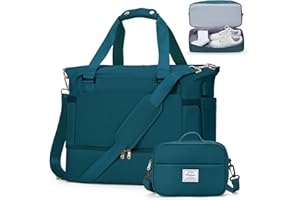 BOXSAM Sporttasche & Reisetasche für Damen und Herren, Tasche für Sport Fitness mit Schuhfach Nassfach, Sport Travel Bag Weekender mit Trolleyhülle, Wasserdicht Trainingstasche Gym Bag,Blau