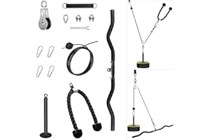 FASPUP Poulie Musculation, Double Poulie Musculation Maison Cable Poulie Triceps Musculation Poulie Haute et Basse Tirage Poulie Musculation Entraîner Dos Bras