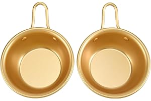 Nagoyuki 2PCS Makgeolli Bowls Aluminum Korean Traditional Bowls for Korean Raw Rice Wine