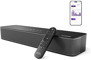 ULTIMEA 2.1ch Soundbar TV con Subwoofer Integrato, Controllo Tramite App, Soundbar PC Tutto-in-Uno per Giochi, Sound Bar Altoparlanti per TV Bluetooth 5.3, OPT/AUX/Montaggio a Muro, Solo B30
