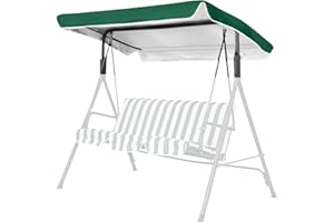 WINGFLY Columpio de Jardín Balancin de Jardín, Mecedora Hamaca Terraza Techo Toldo Balcón 2 y 3 Plazas, Columpio Jardín Tipo Balancín Toldo, 200 x 145 cm