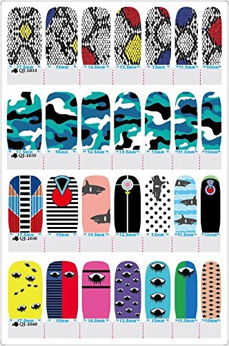8 Assorted Nail Wrapes Collection (14 Stripes Each) / Nail Strips / Nail Foils / Nail Stickers / Nail Decals / Nail Patches in New High Fashion Designs