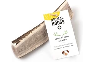 Animal House - Corna di Cervo Premium per Cani Sezionate - 100% Naturali e Resistenti - Migliora l'Igiene Orale - Adatte a Tutte le Taglie - Cruelty-Free (L)