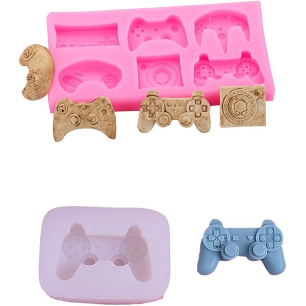 Lot De 4 Emporte-Pièces Jeu Vidéo 3DKOUPE - Manette, Casque, Console Rétro - Bioplastique Alimentaire, Fabriqué En Europe
