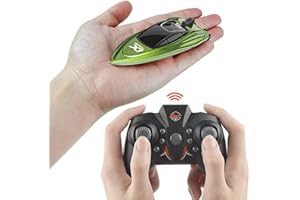 KOBONA RC Boat, Remote Control Boat for Kids & Adults, 2.4G Waterproof, USB Rechargeable, Blue/Red/Green, Modern Style, 3+ Years