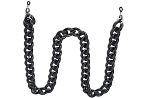 YUYTE Elastic Eyeglass Chains Reading Eyeglasses Holder Strap Simple Style Eyeglasses Chain Anti‑Slip Sunglass Lanyard Eyewear Retainer Cord Accessory Glasses Cord（4 Colors Available）(15*10*2cm-black)