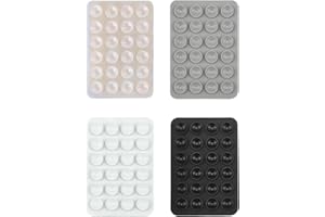 wilcractk Saugnapf Handy Halter Aus Silikon Mit Kleber Rechteckige Saugnäpfe In 4 Farben Für Handyhülle Flexibel Und Tragbar Für Badezimmer Küche Spiegel Und Unterwegs