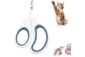 Professionell kattklippare i rostfritt stål, nagelklippare för katter och kattungar med exakt och säker skärning, kattnagelsa