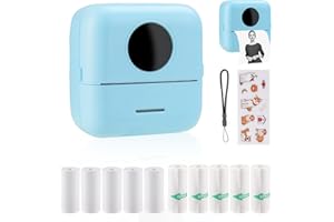 HUIJUKEJI Mini Imprimante Photo de poche pour Smartphone Autocollant Thermique pour Journal Voyage Logo Notes Liste Mémo