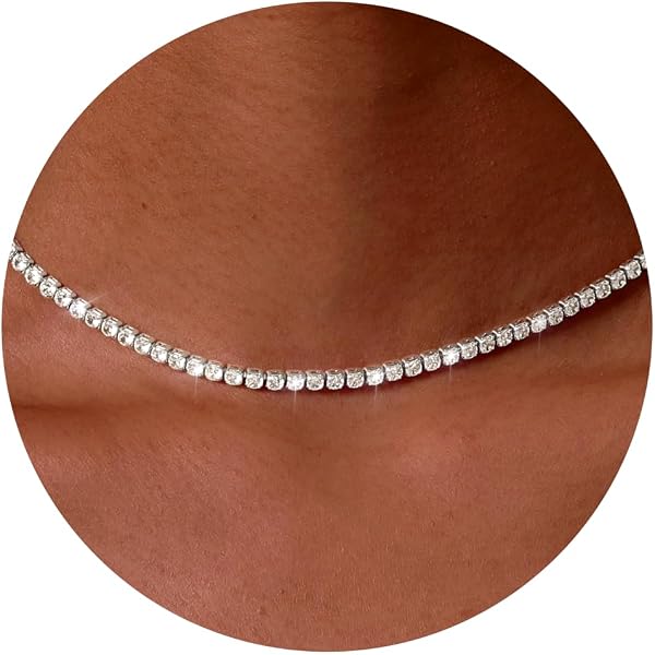 Mesnt Kette Silber 925, SilberGlänzende Tennis-Ket Produktbild-Vorschau 5