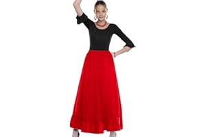 Genérico Falda Flamenca Niña,Ideal para Baile Flamenco y Sevillanas Danza Disfraz