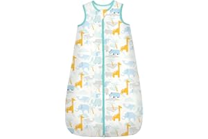 LILBESTIE Baby Sleeping Bag 0.5-1 TOG, 100% Cotton Sleep Sack 0-6 6-12 12-18 Months Soft Newborn Sleeping Bag