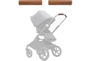 BABYDOME Fundas manillar compatible con Bugaboo FOX 1,2,3 y Bugaboo DRAGONFLY. Fabricación artesanal en España en Polipiel premium. Resistencia al sol,desgaste y decoloración. Color marrón.