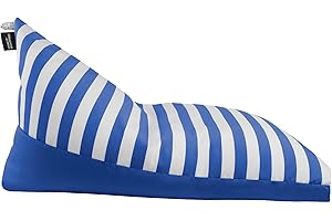 HAPPERS Puff Pirámide XXL Toldotex para Exterior o Interior Azul