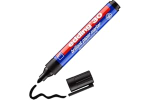 edding Edding 30 marker pigmentowy, do wielokrotnego napełniania, 1,5 – 3 mm, czarny