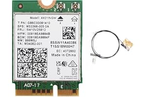 Nvanvmm WiFi 6E AX211NGW Band 2.4G/5G/6Ghz Wireless Network Wifi Card for Bluetooth 5.2 AX211 M.2 CNVio Windows10