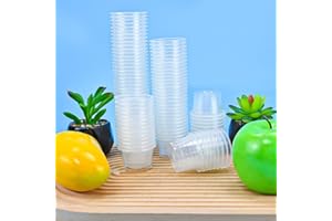 SLTAXAR 100 Pezzi Bicchieri in Plastica Trasparente 30ml Mini Bicchieri Plastica Bicchieri Shot in Plastica Riutilizzabili Bicchieri Piccoli per Liquore Plastica per Feste Compleanni Picnic Matrimoni