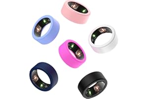 WACANC Silicone Ring Cover for Oura Ring Gen3, Protective Cover Compatible with Oura Ring Gen3 Size 6 7 8 9 10 11 12 13, Elastic Ring Case for Oura Ring Working Out(6 Pcs)