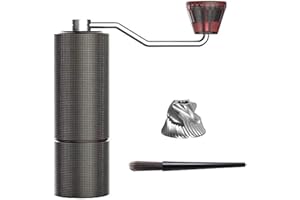 Bulea Destacado Chestnut C2 Molinillo de café manual, rebaba cónica de acero inoxidable, capacidad 25g, tamaño de rebaba 38mm, amoladora manual portátil (rojo)