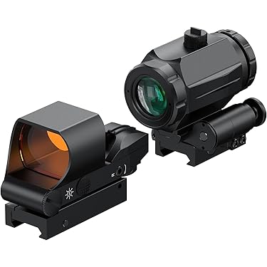 V30 Red Dot Sight Mira Resistente Agua Niebla Mira De Punto Rojo Y Verde Feyachi RDS-36 - 5 MOA, 7 Niveles De Brillo, Montaje Picatinny, Para Airsoft Visores De Caza Reflex Sight - Adjustable Reticle