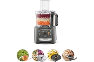 Kenwood Multipro Compact FDP31.020GY Modelo 2023, Robot picador de cocina con 2 velocidades de procesamiento + pulso, cuenco de 2,1 L, cortador eléctrico para picar, rallar y amasar, 800 W