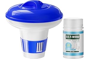 ULT-WIIQ Chlorine Tablets for Swimming Pool 100g Chlorine Tablets for Hot Tub Floating Chlorine Dispenser for Pool Cleaning Paddling Pool Spa Bathtubs