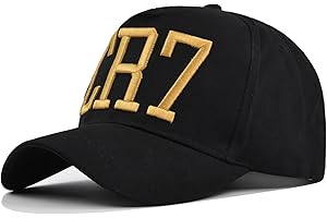 MXYZQDE Fußball Kits Für Ronaldo, Kids Baseball Hat Jungen Verstellbare Cap, Lustige Baseball Cap Geeignet Für Viele Gelegenheiten, Hut Umfang 54-60cm, Cool Outfit Für Schwarz
