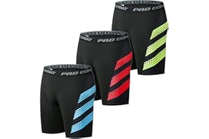 HULG Herren 3er Pack Funktion Kompression Shorts Baselayer Unterhose Tights Kurz Hose Laufunterwäsche